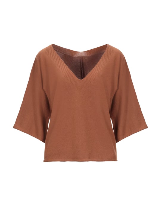 Vicolo Brown Lightweight Knit Jumper