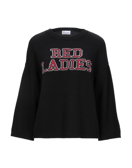 Redvalentino Black Logo Wool Jumper