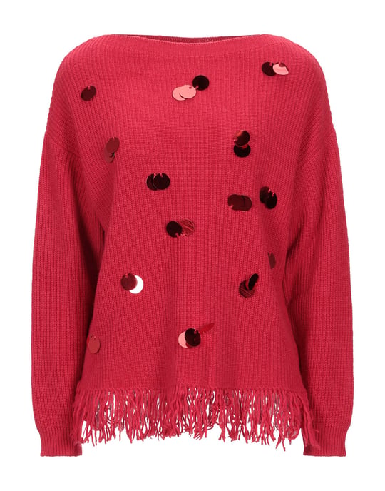 Kaos Red Sequin Knit Jumper