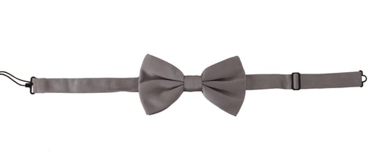 Dolce & Gabbana Gray 100% Silk Adjustable Neck Papillon Men's Tie
