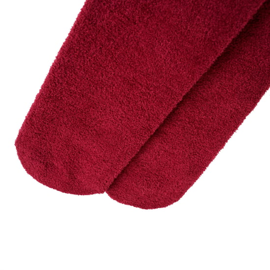 Dare 2B Unisex Adult Festivity Fair Isle Fluffy Christmas Socks (Beetroot/Powder Pink)
