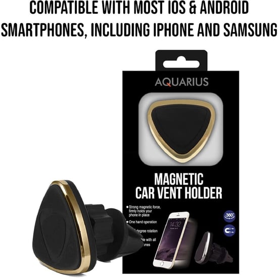 Aquarius Triangle Magnetic Car Holders Compatible with all smartphone Gold