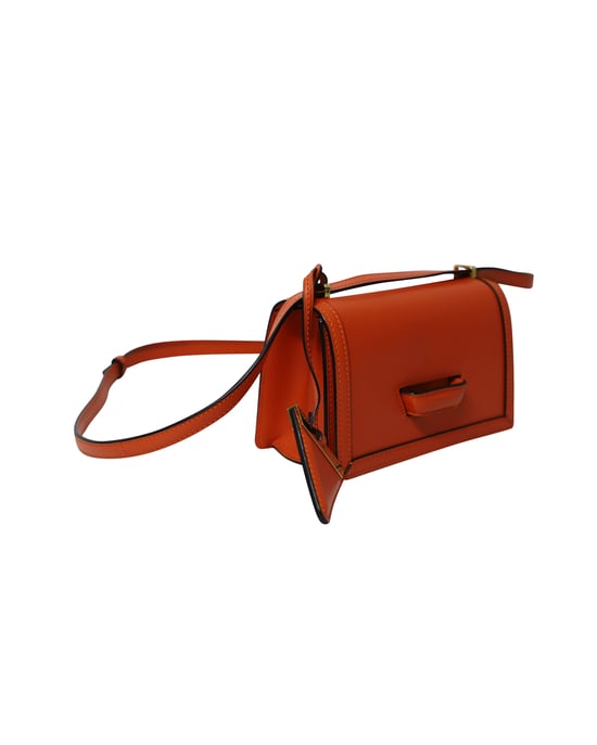 Loewe Kleine Barcelona Schoudertas in Oranje Leer - Image 4