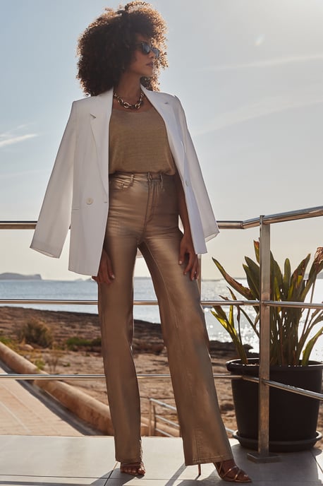 Ivory Double Breasted Blazer
