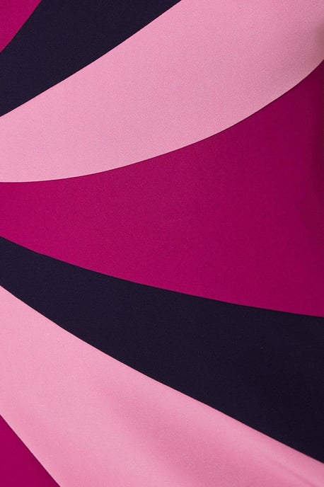 Crepe Multi Panel Colour Block Midi Dress