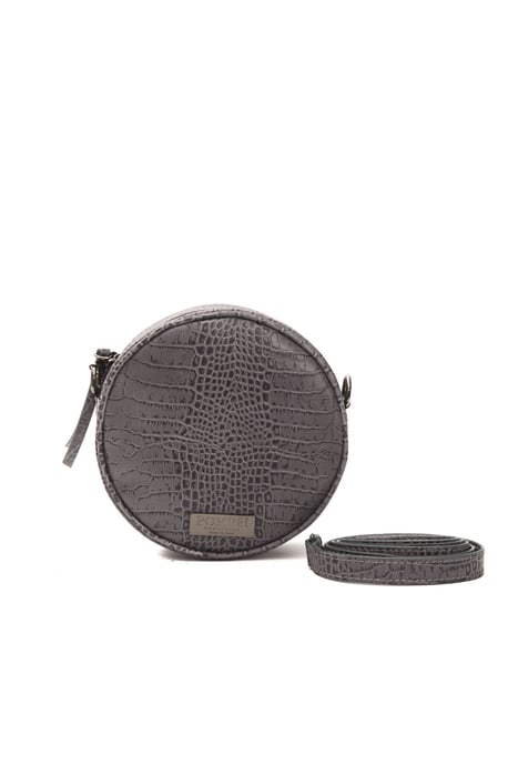 Pompei Donatella Vrouwen Grijs Leren Crossbody Tas - Image 1