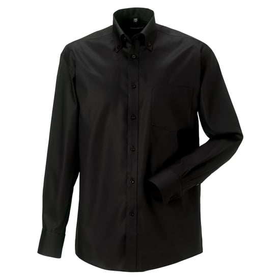 Russell Collection Mens Long Sleeve Ultimate Non-Iron Shirt (Black) - Image 1