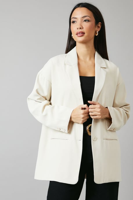 RELAXED LONGLINE SINGLE BREASTED BLAZER