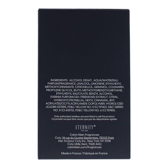 Calvin Klein Eternity Eau de Toilette 100ml Spray - Image 4