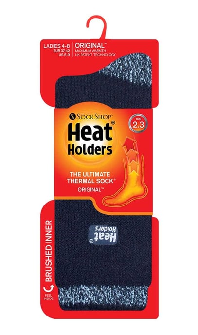 Heat Holders - Ladies Patterned Winter Warm Thermal Socks 4-8 UK - Image 2