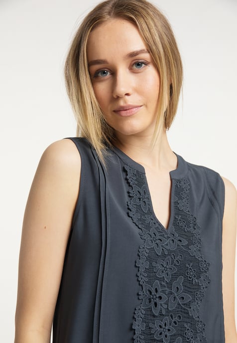 Dreimaster Top women grey blue - Image 5