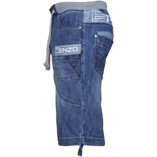Mens Elasticated Denim Shorts| Enzo Designer Menswear - Image 2