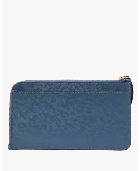 Lucy Refined Grain Leather Medium L-Zip Wristlet