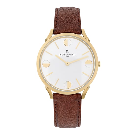 Pierre Cardin Pigalle Half Moon Unisex's Brown Watch CPI.2012