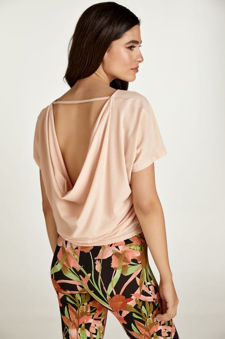 Dusty Pink Drape Back Top - Image 3