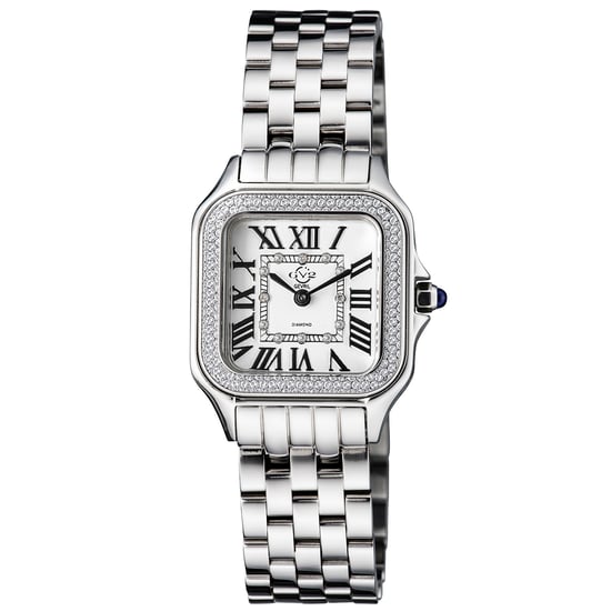 GV2 Milan Women's Swiss Quartz Silver Dial Stainless Steel Diamonds Watch