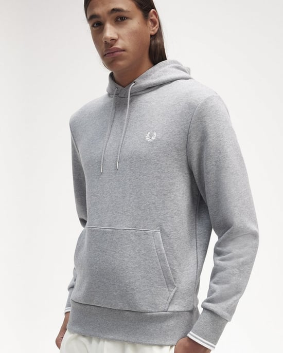 Fred Perry Mens Tipped Hooded Sweatshirt - Image 4