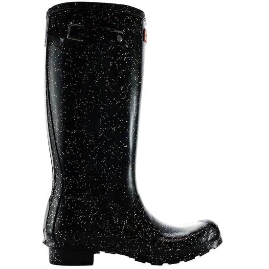 Hunter Giant Glitter Kids Black Wellies Boots - Image 1
