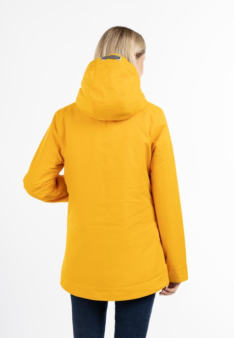 Schmuddelwedda Winterjas gemaakt van gerecycled polyester Dames mosterd - Image 4