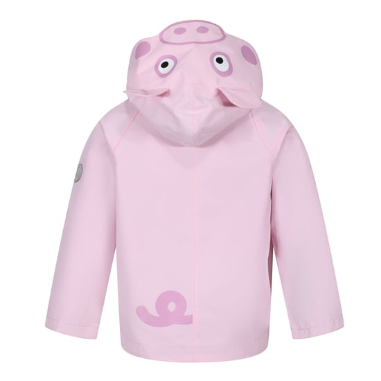 Regatta Childrens/Kids Peppa Pig Hooded Waterproof Jacket (Pink Mist)
