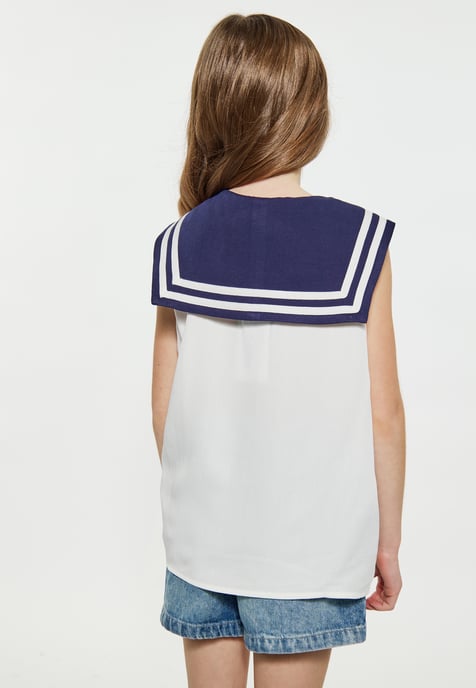 Dreimaster Blouse meisjes (kinderen) wolwit - Image 4
