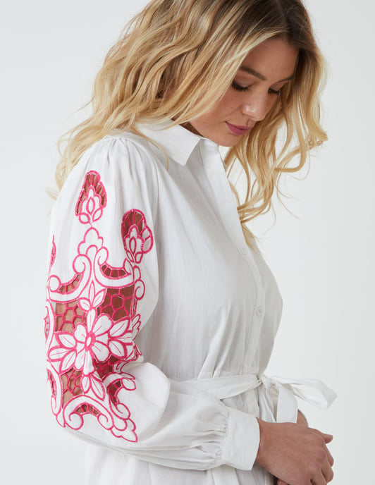 Embroidery Sleeve Cut Out Tunic