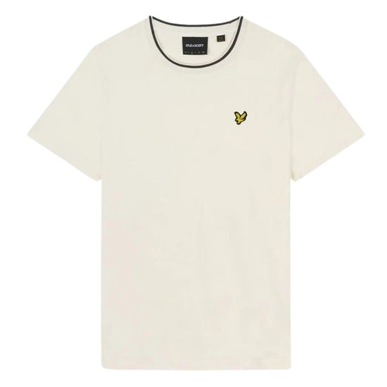 Lyle & Scott Tipped Collar Chalk T-Shirt - Image 1