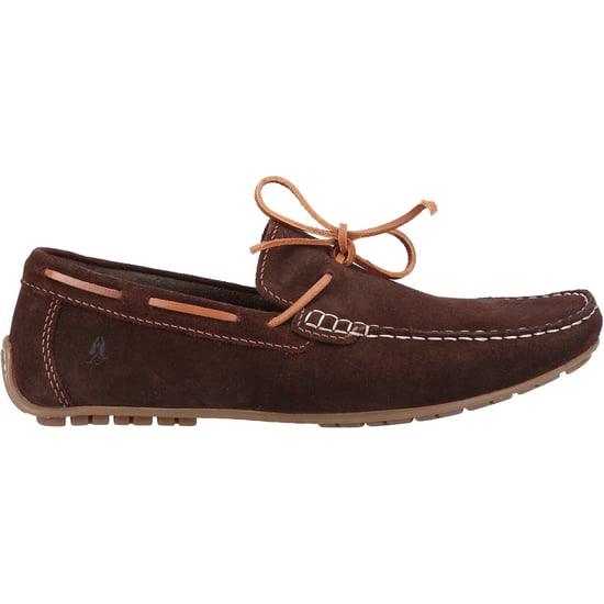 Hush Puppies Reuben Suede Men's Brown Boat Shoes - Image 4