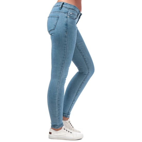 Women's Only Wonder Coral Low Skinny Jeans in Light Blue