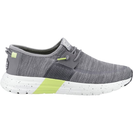 HEYDUDE Sirocco Sport Mode Nylon Men's Heather Grey/Charcoal Trainers - Image 5