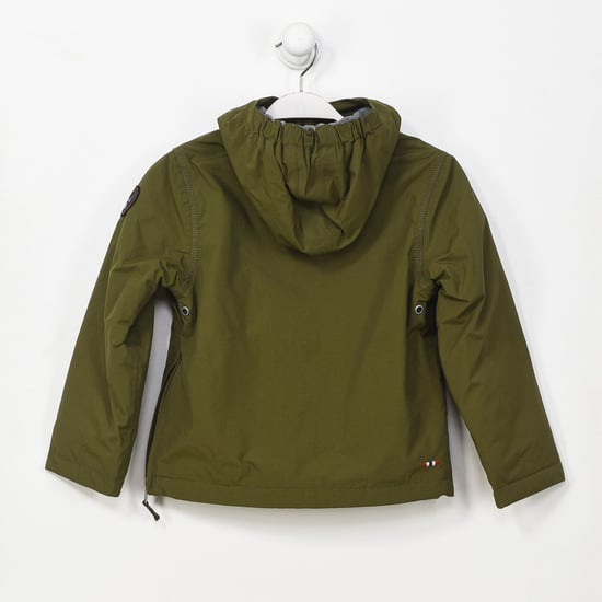 Boy's long-sleeved hooded jacket N0YGY9