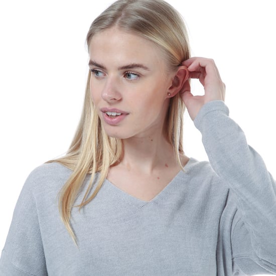 Women's Only Amalia V-Neck Jumper in Light Grey