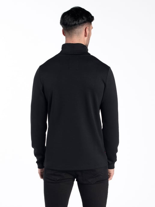 Luke 1977 Men's Action Man Roll Neck Sweat in Black