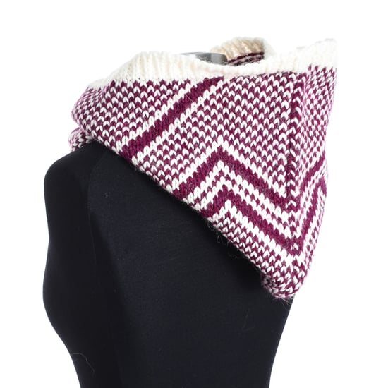 Hood with knitted collar 96700 woman