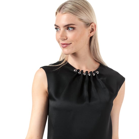 Women's Ted Baker Camble Folded Bead Neck Top in Black