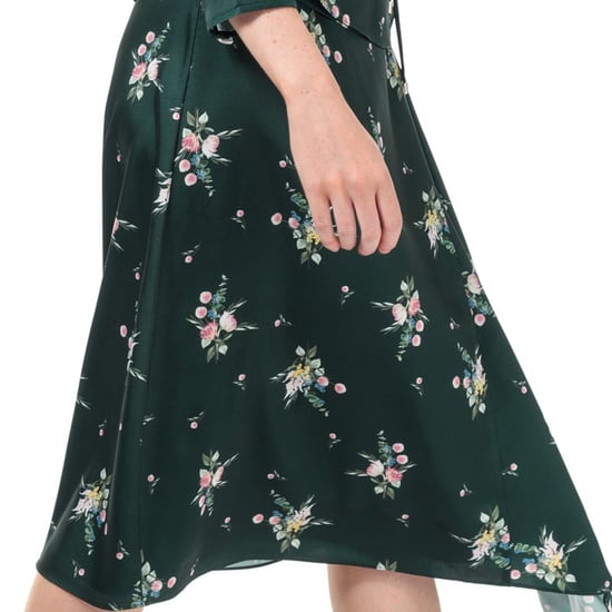 Women's Ted Baker Anabell Asymmetric Midi Skirt in Green
