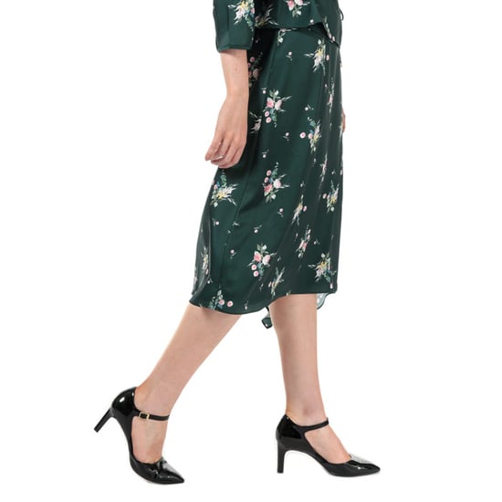 Women's Ted Baker Anabell Asymmetric Midi Skirt in Green