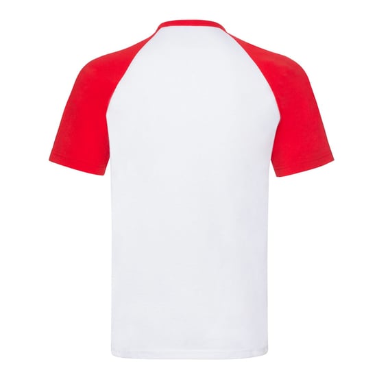 Fruit of the Loom Unisex Volwassen Contrast Honkbal T-shirt (Wit/rood) - Image 2
