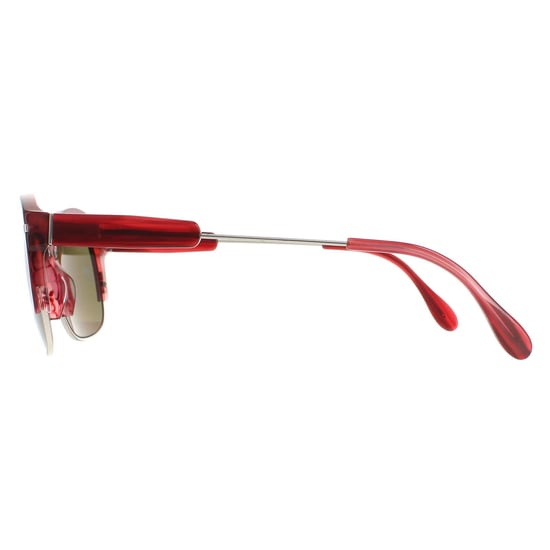 Serengeti Semi Rimless Womens Silver Red Streaky  Polarized Green 555nm Vinita
