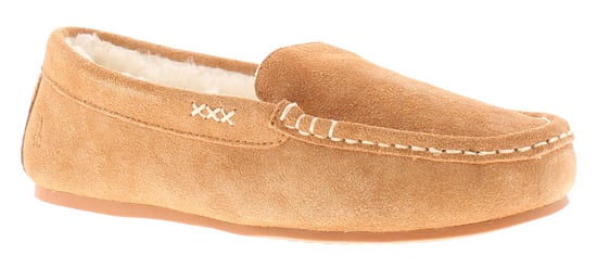 Hush Puppies Womens Moccasin Slippers Annie Suede Leather tan - Image 1