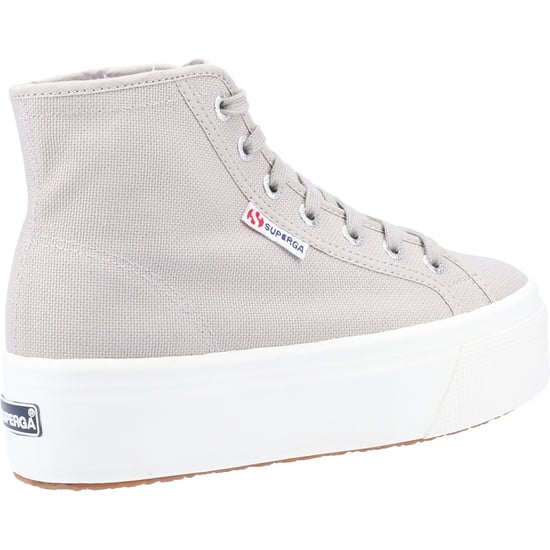 Superga 2708 HI Top Cotton Dameslaarzen Grijs Colomba/Wit Avorio - Image 2