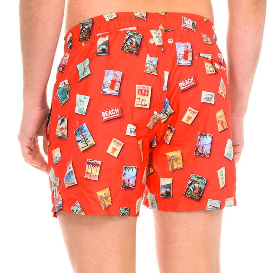 Men's swimsuit with drawstring and mesh lining JFSS20SW18-POSTERSRED-MULTICOLOR