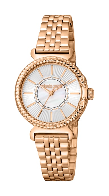 RC5L061M0075 Roberto Cavalli Women Quartz Silver & White MOP Stainless Steel 5 ATM 30 mm - Image 1