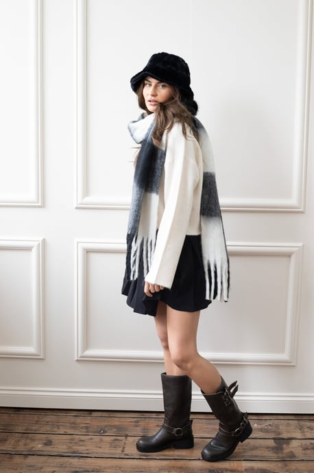 Soft Plush Black Bucket Hat