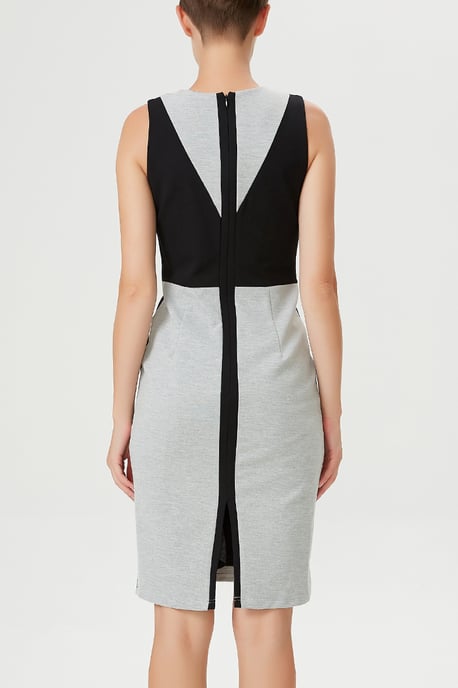 Kleurblok bodycon korte jurk - Image 4