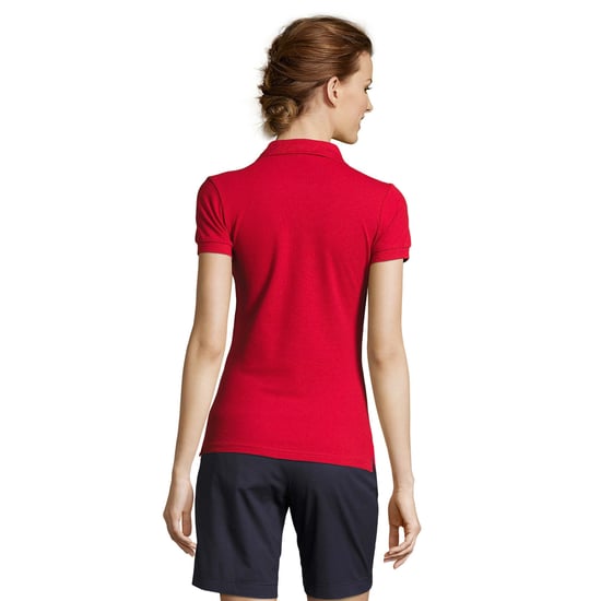 SOLS Vrouwen/dames Mensen Pique Korte Mouw Katoenen Poloshirt (Rood) - Image 2