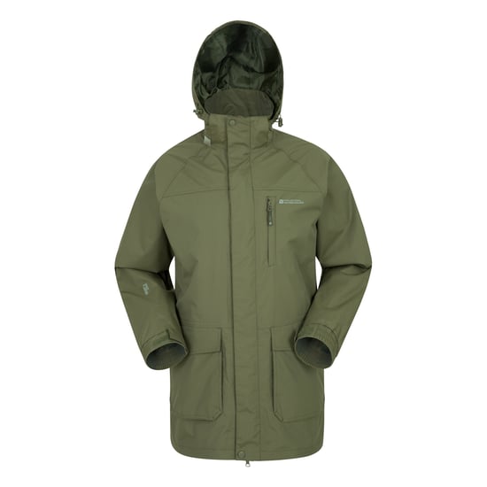 Mountain Warehouse Mens Glacier II Long Waterproof Jacket (Green)