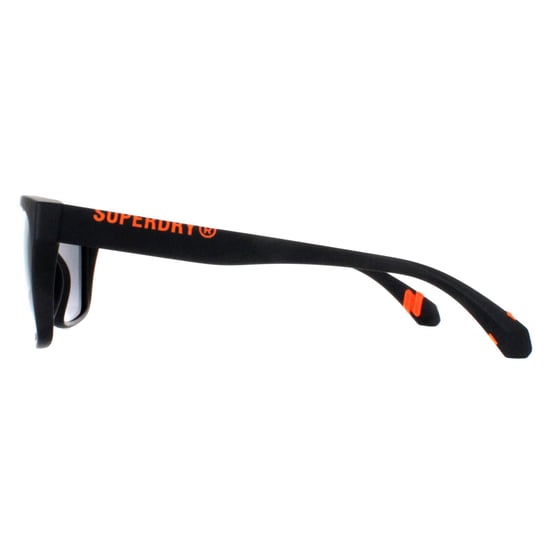 Superdry Rectangle Mens Black Silver Mirror Polarized 5009