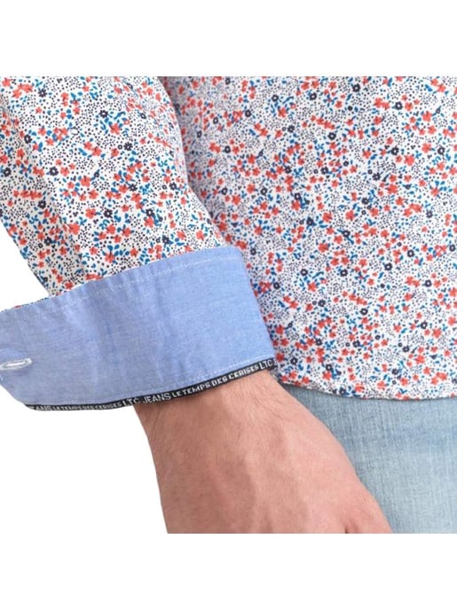 Le Temps Des Cerises Rodel men's shirt with floral pattern - Image 4