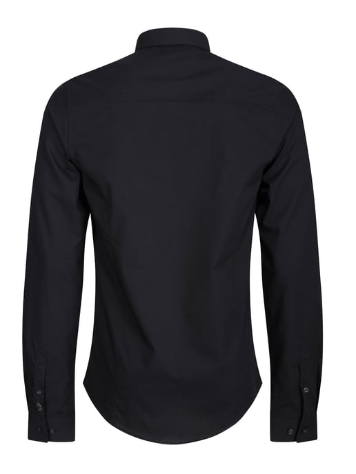 Luke 1977 Men's The Butchers Pencil Slim Fit Smart Shirt in Black